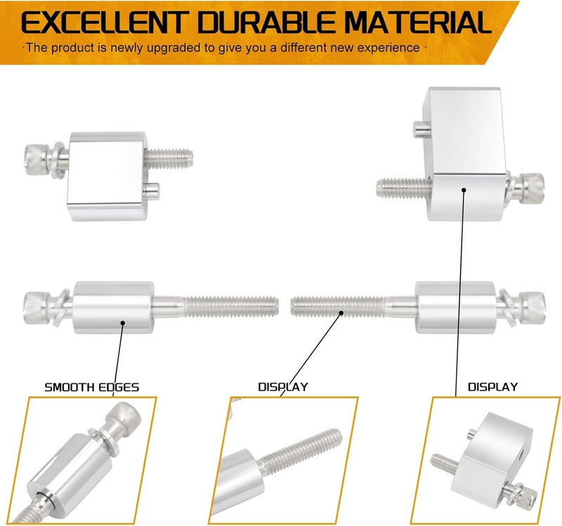 CARGLETRUE Driver Floorboard Extensions Spacer Extenders Kit Fit for Harley Touring Road Glides Road Kings Electra Glides Street Glides 2009-2024 FL Trikes 2009-2013 1.25 inch Chrome - Image 4